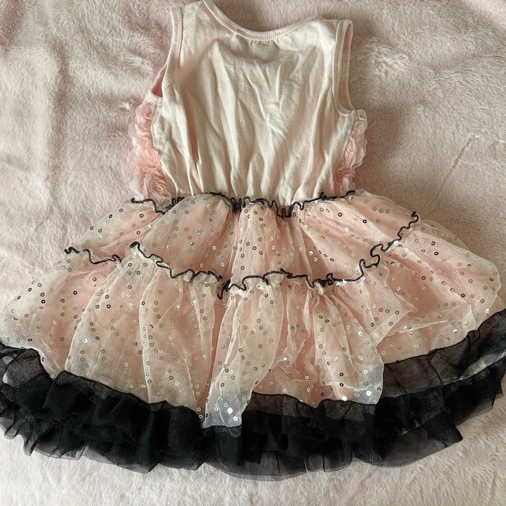 Girls Cream Rosette Dress